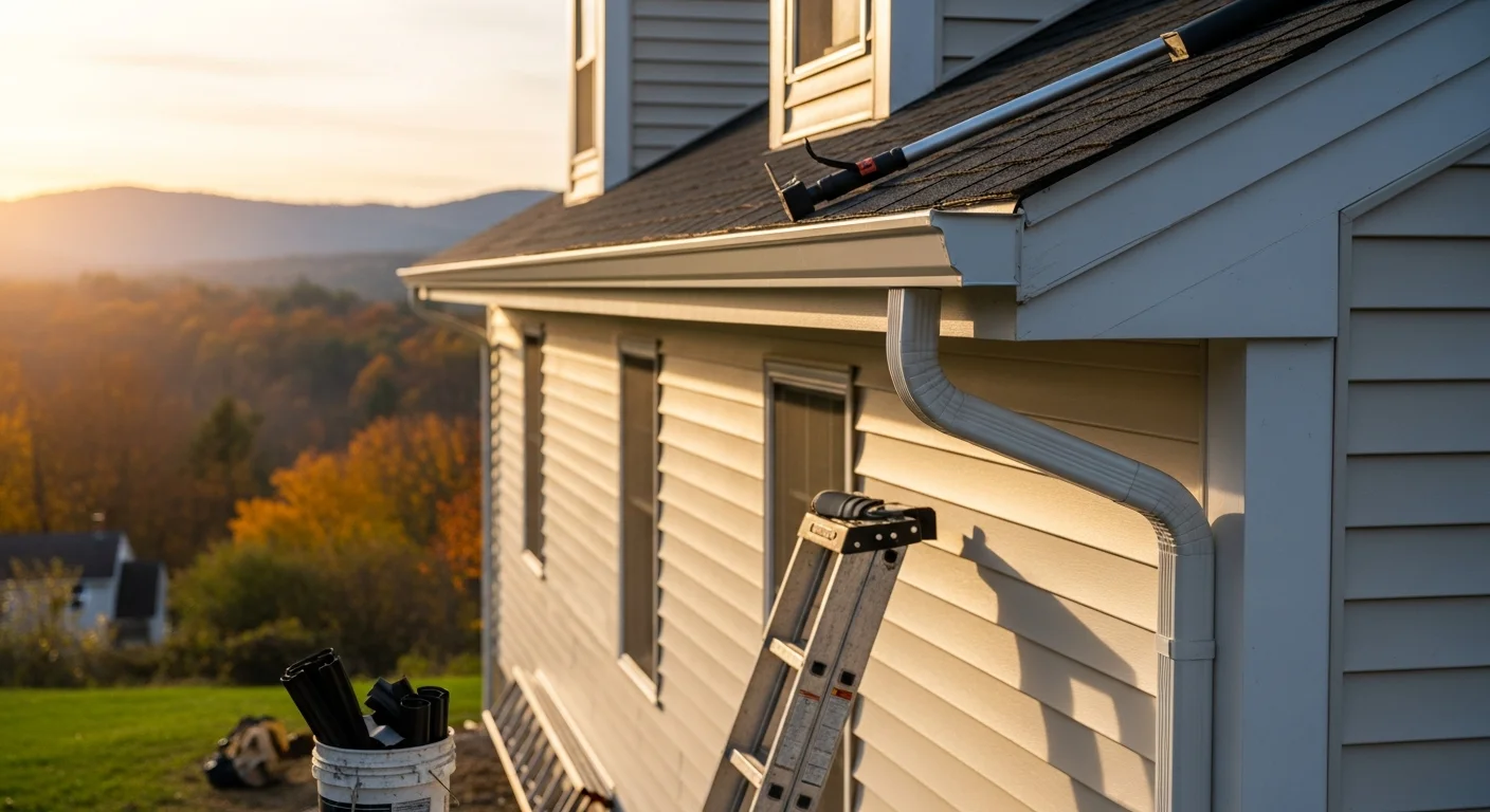 New gutter system installed on residential home in East Stroudsburg